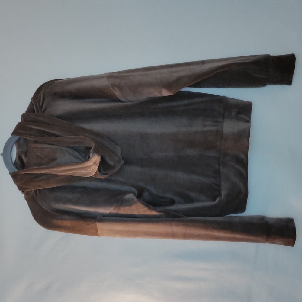 Allison Joy pullover hoodie sweater velvet Brown soft use measurements for SZ S